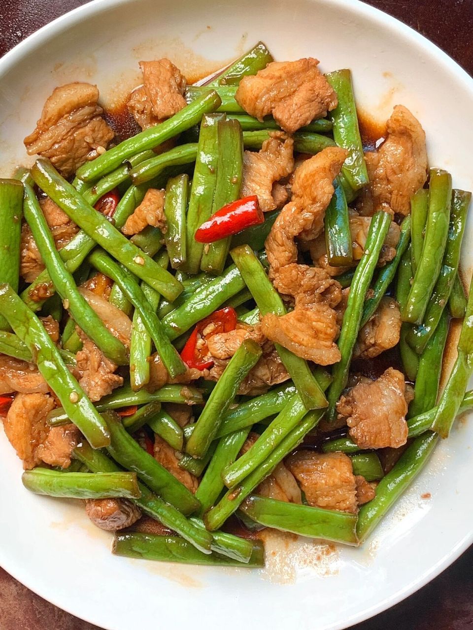 每天不同家常菜之四季豆炒肉片! 四季豆正好应季,做个四季豆吃.