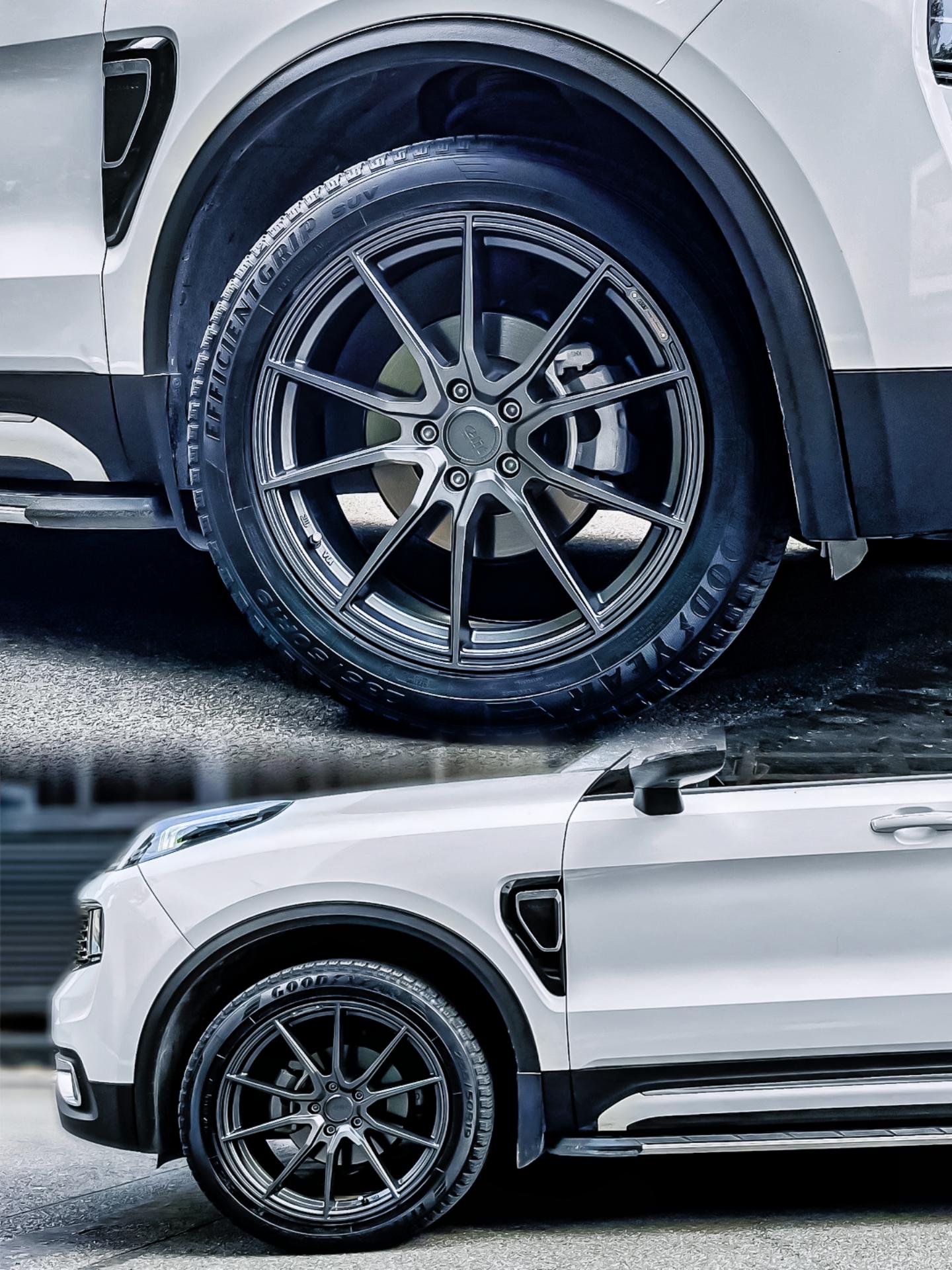 elit旋压轮毂ff8066 领克01升级案例,19寸齐平数据