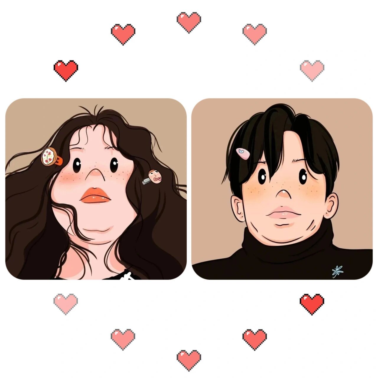 情头分享|手绘可爱沙雕搞笑有趣情头 今天我吃了一个桃,你猜什么桃,爱