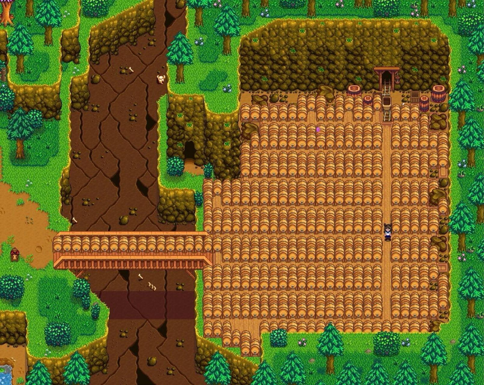 星露谷小桶摆放 星露谷物语 小桶的摆放其实没有固定的,想怎么摆都