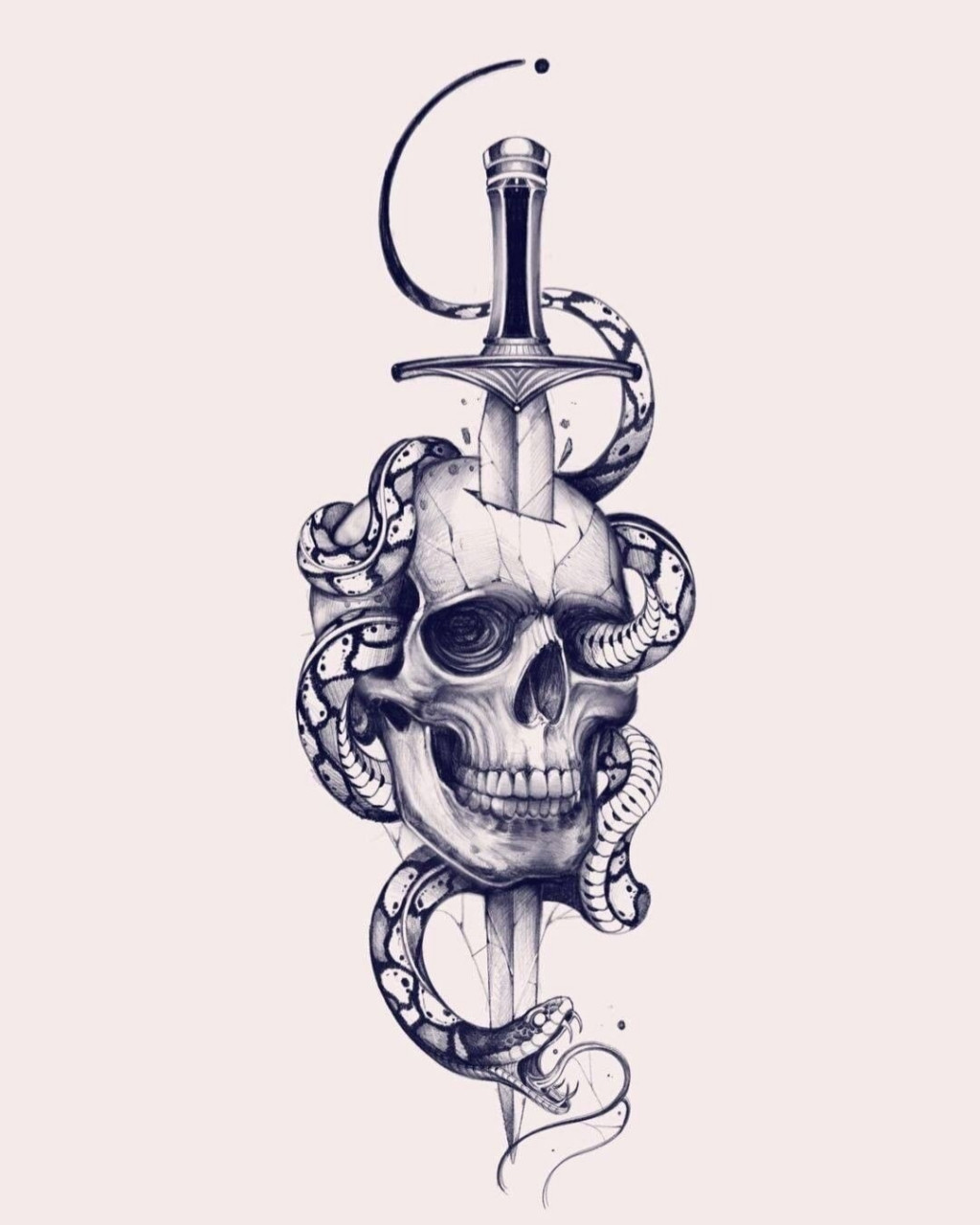 纹身暗黑写实手稿 暗黑风格纹身 纹身# #纹身