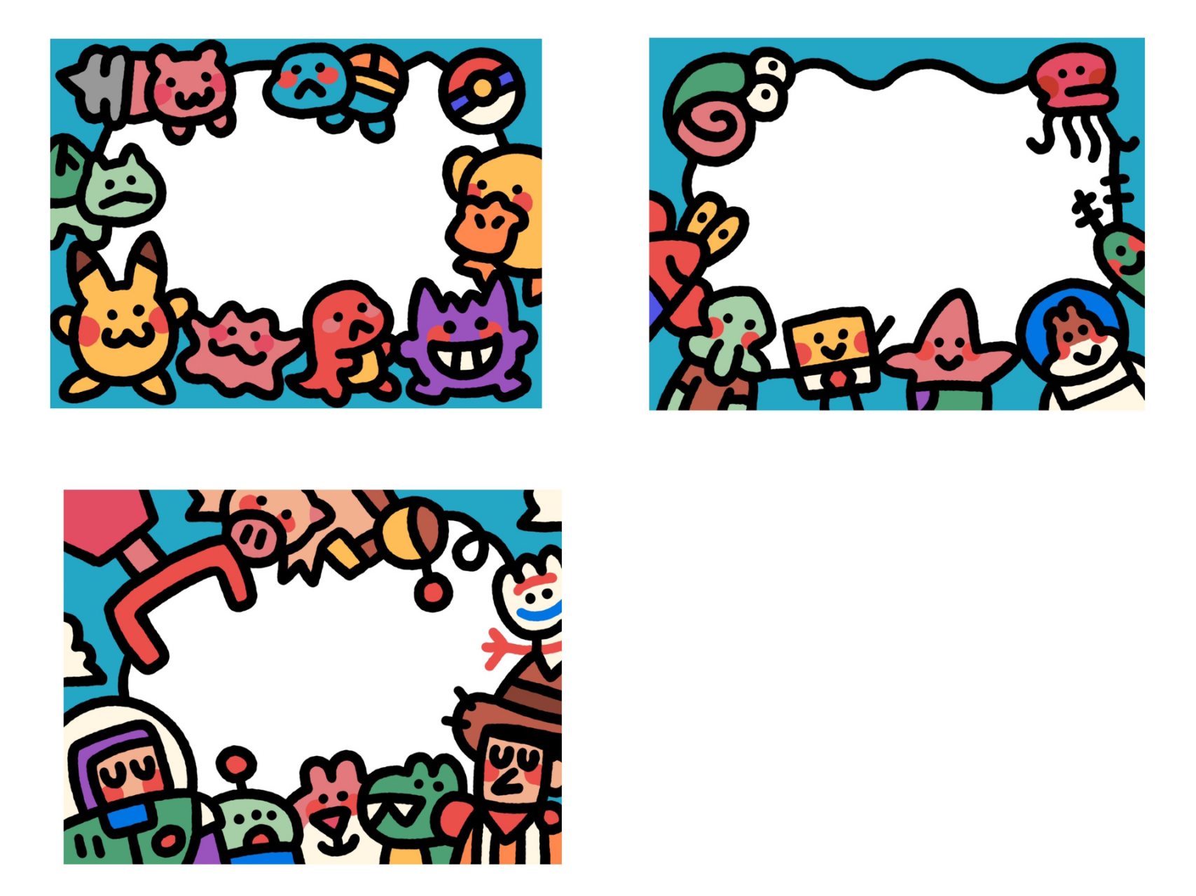 卡通复古大头贴来噜6015 和 合作的大头贴系列!