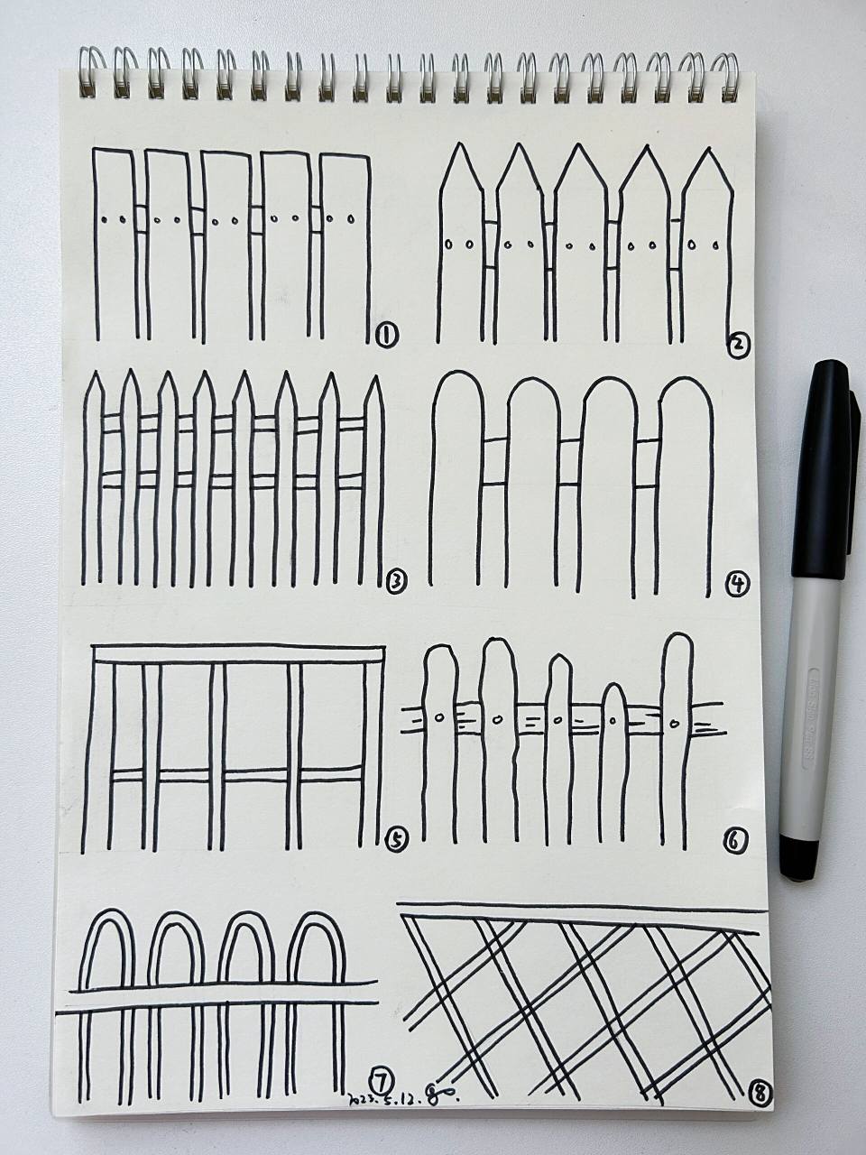 8种栅栏的简笔画画法-原创149