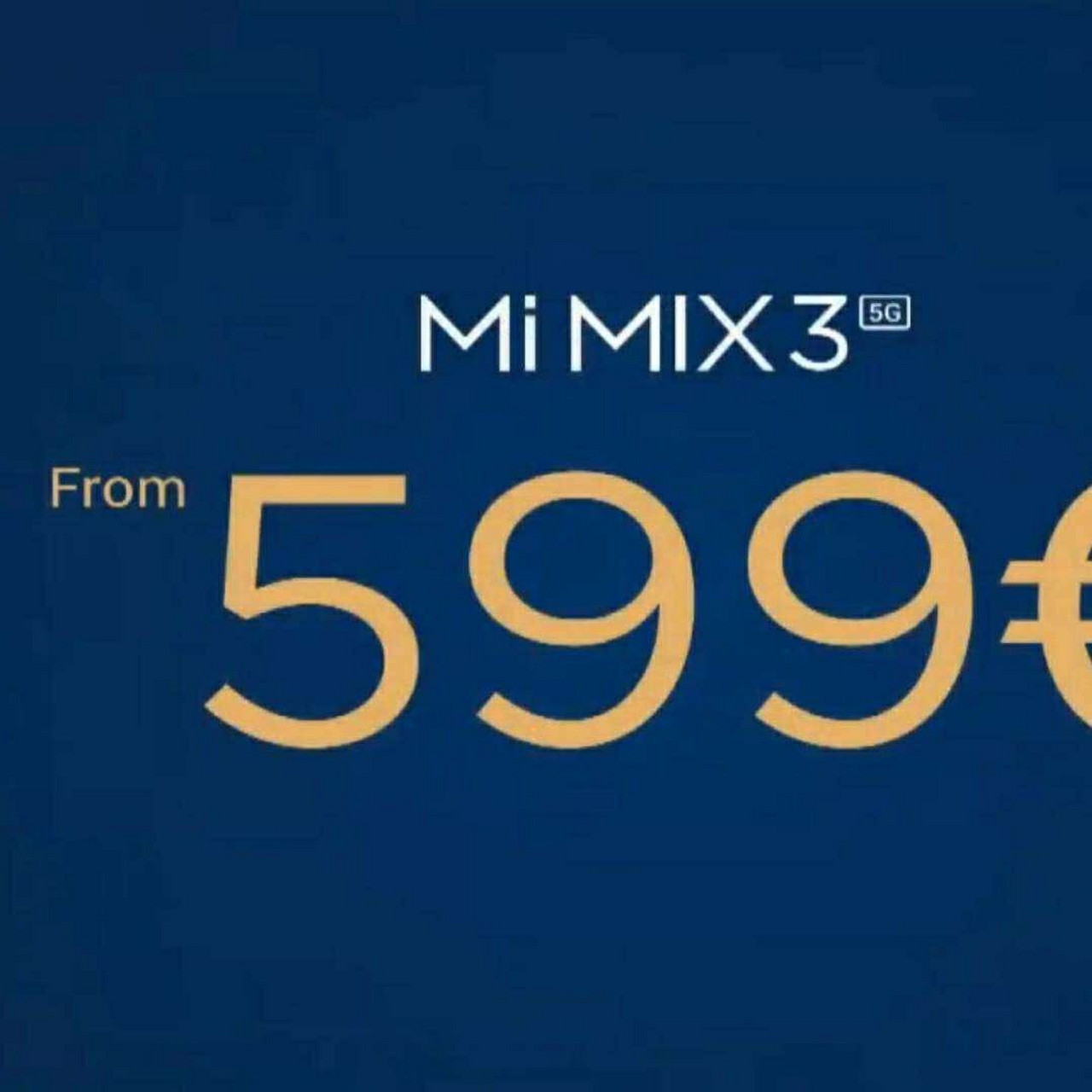 小米mix3   5g版本   855处理器! 售价599欧元!