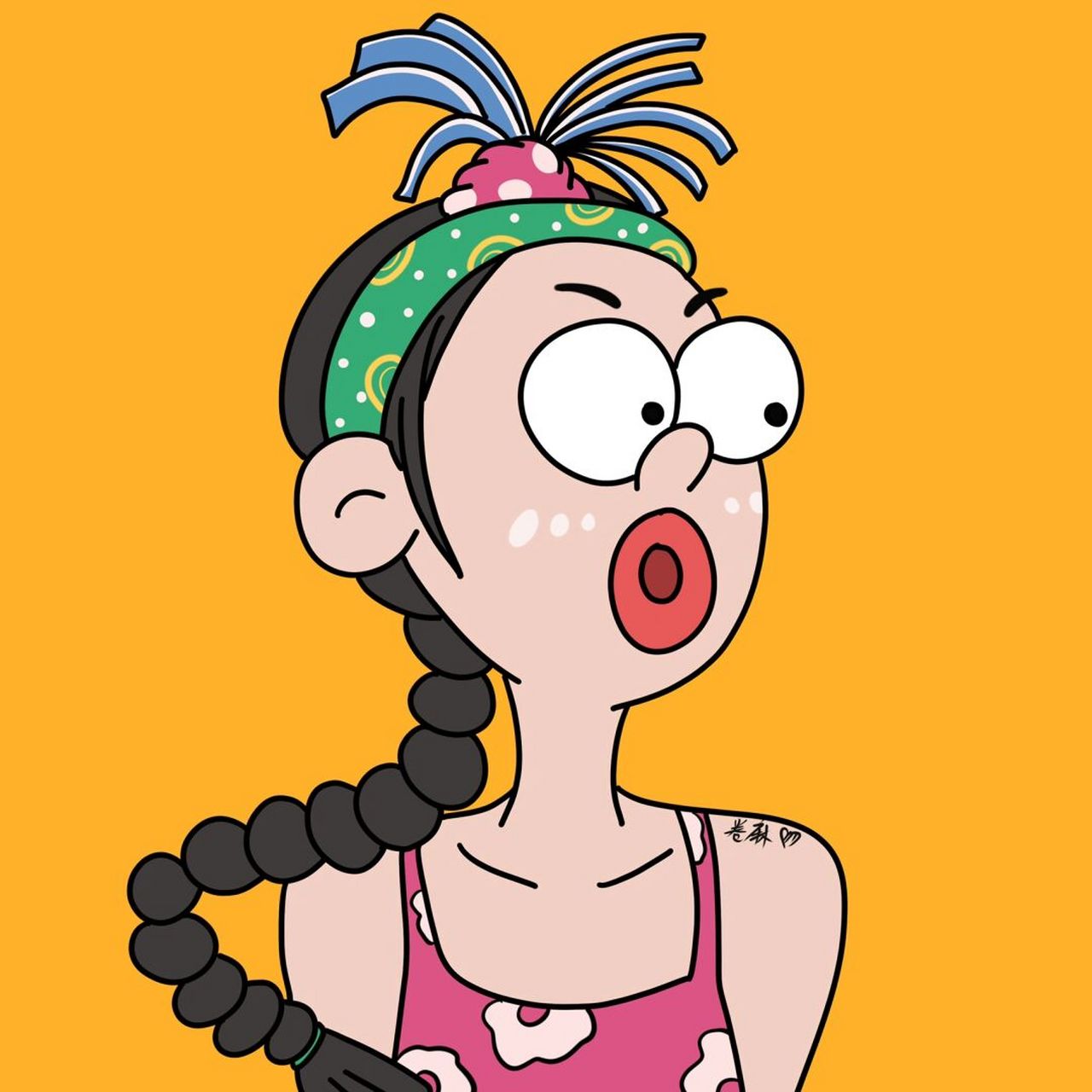 插画 | 头像 | 眼睛瞪大像铜铃,惊呆了老铁 图片可做个人头像,个人