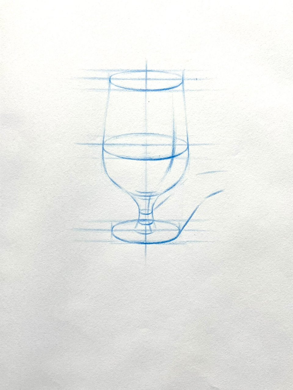 酒杯画法素描图片