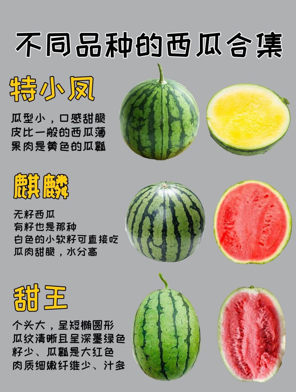 夏天就是吃西瓜🍉季节,废话不多说, 分享一波不同品种的西瓜,爱吃