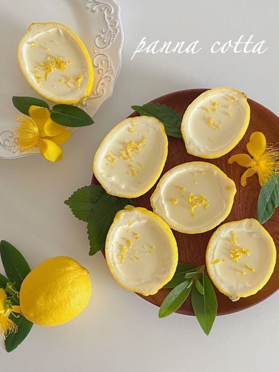 柠檬panna cotta93无糖奶香布丁95清新夏天 炎热的夏季,吃一口