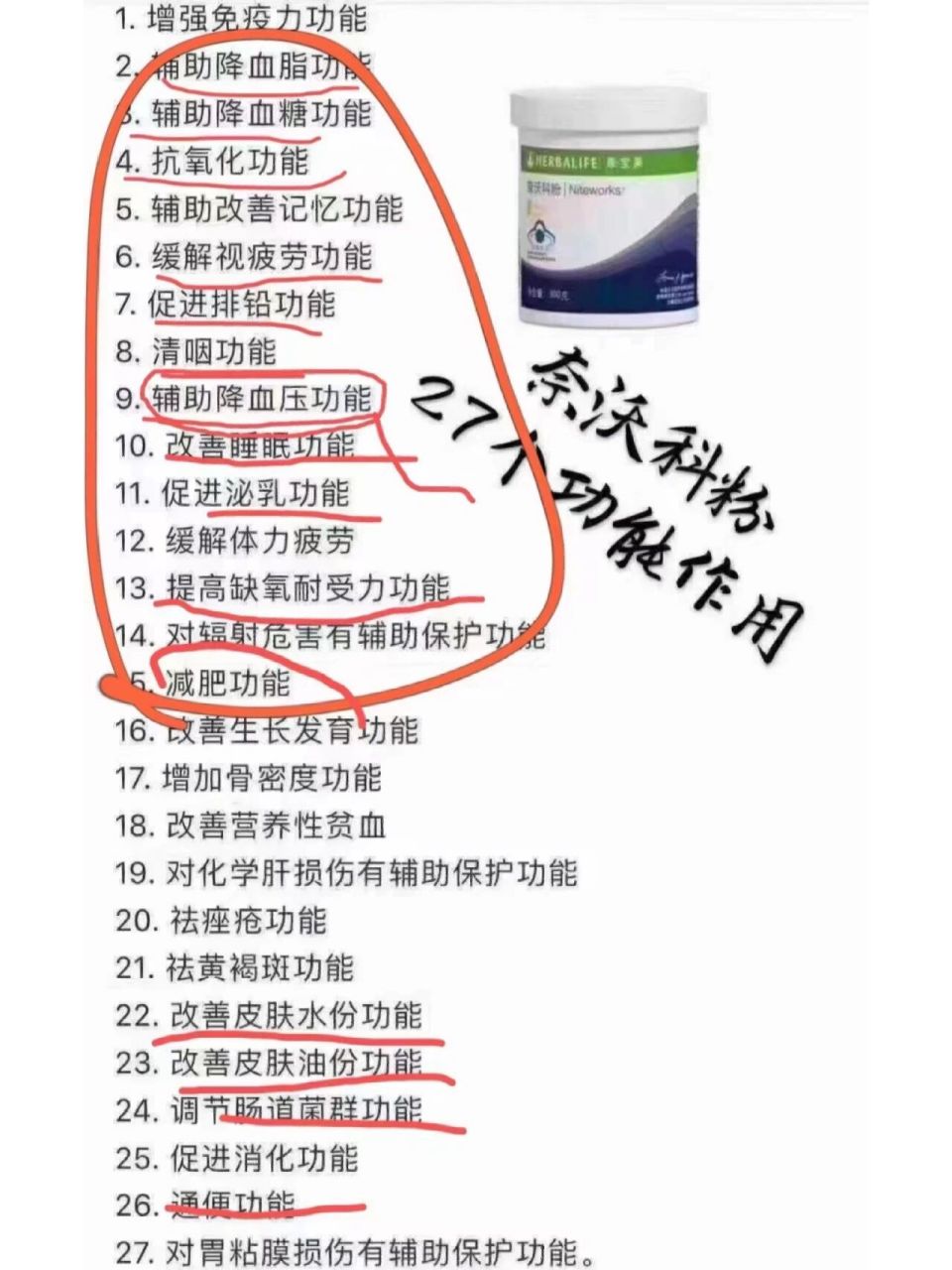康宝莱王牌产品 奈沃科27项功效,提高免疫力,预防心脑血管,还是睡眠