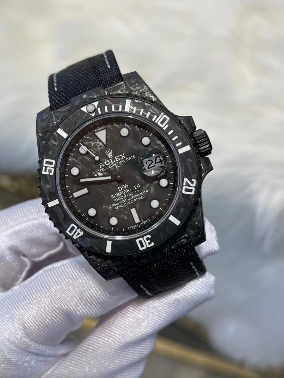 劳力士116610潜航者系列碳纤维腕表系列 劳力士 原装3135机芯 碳纤维