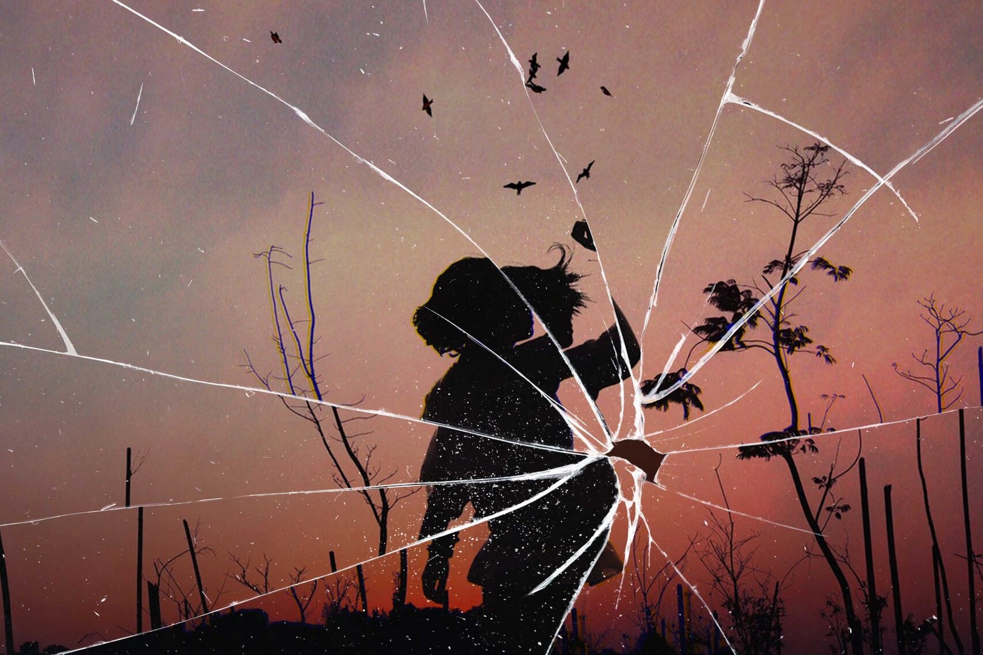 设计素材|ps破碎镜子效果样机分享 这回分享的是破碎镜子效果样机素材