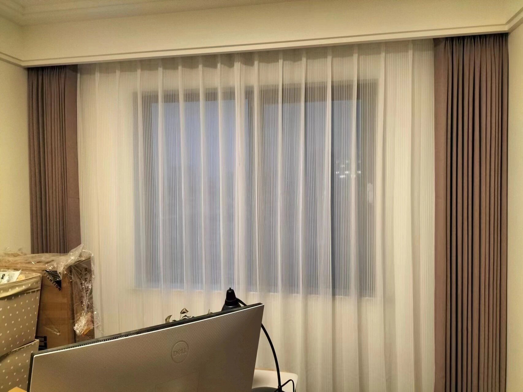 玉兰窗帘高端系列 玉兰窗帘高端系列,黛蓝6 柚子