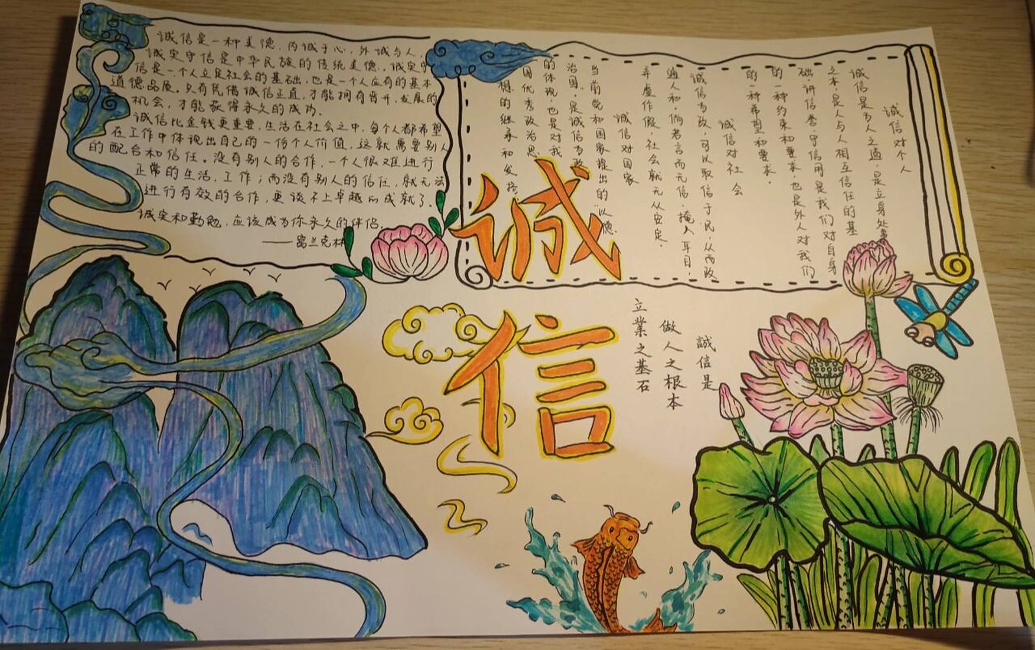 诚信手抄报 诚信手抄报