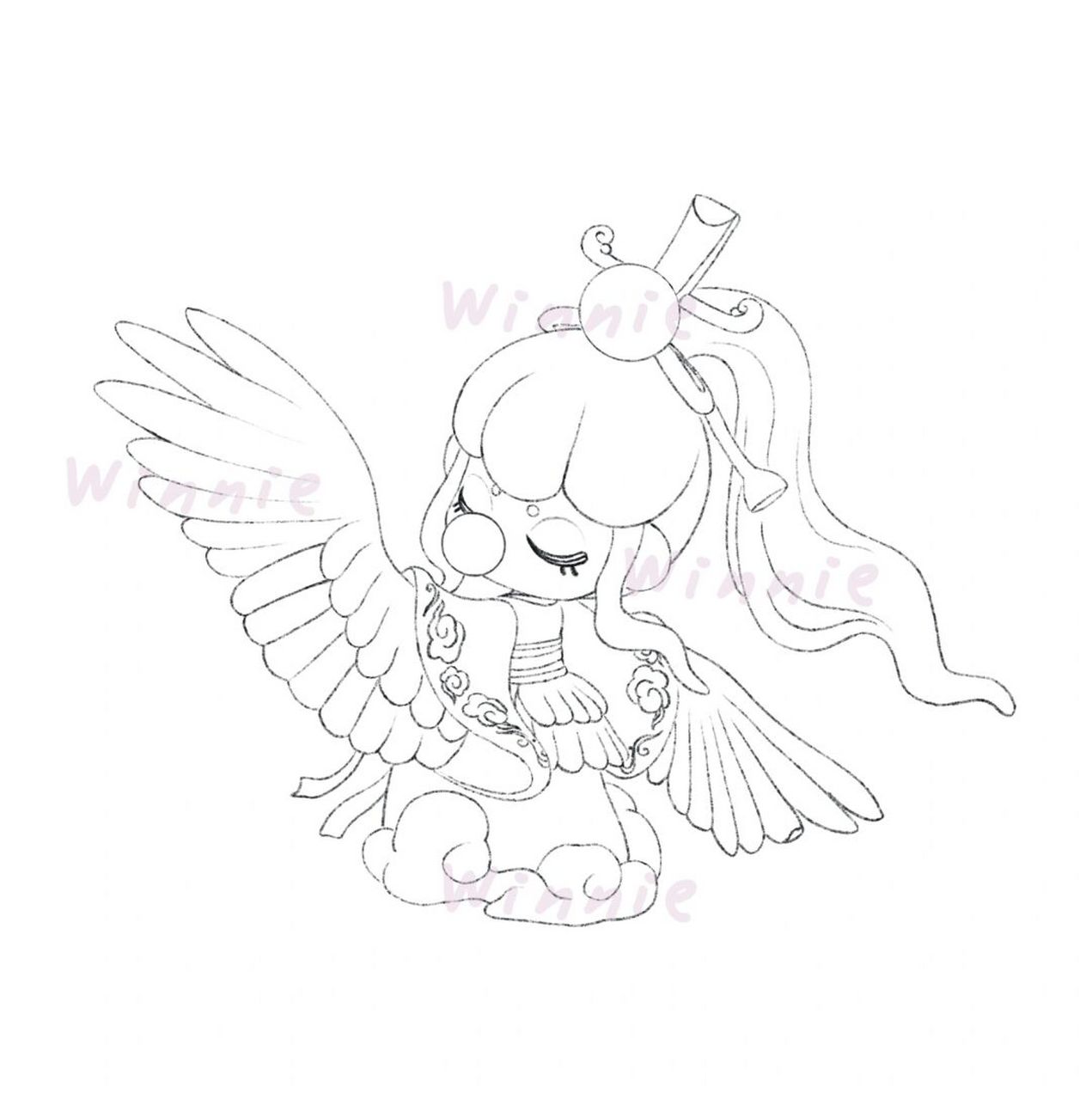 【手绘彩铅盲盒】nanci诗词歌赋/附线稿 老规矩:完整绘画过程视频在