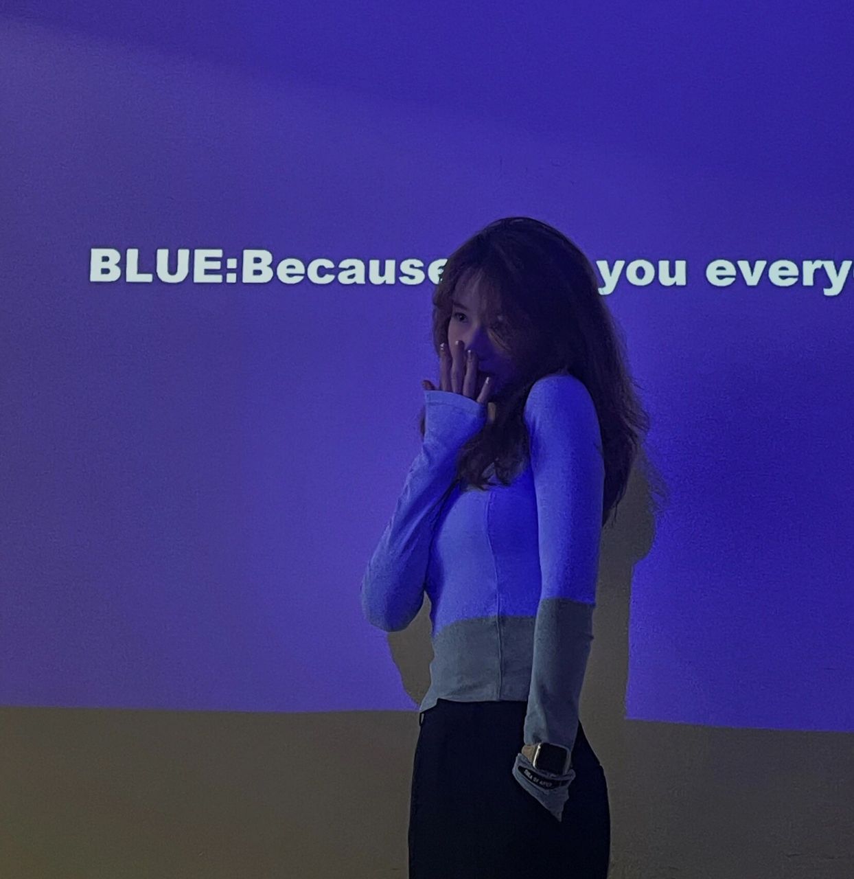 blue是什么意思 97 "blue=because love you everyday.