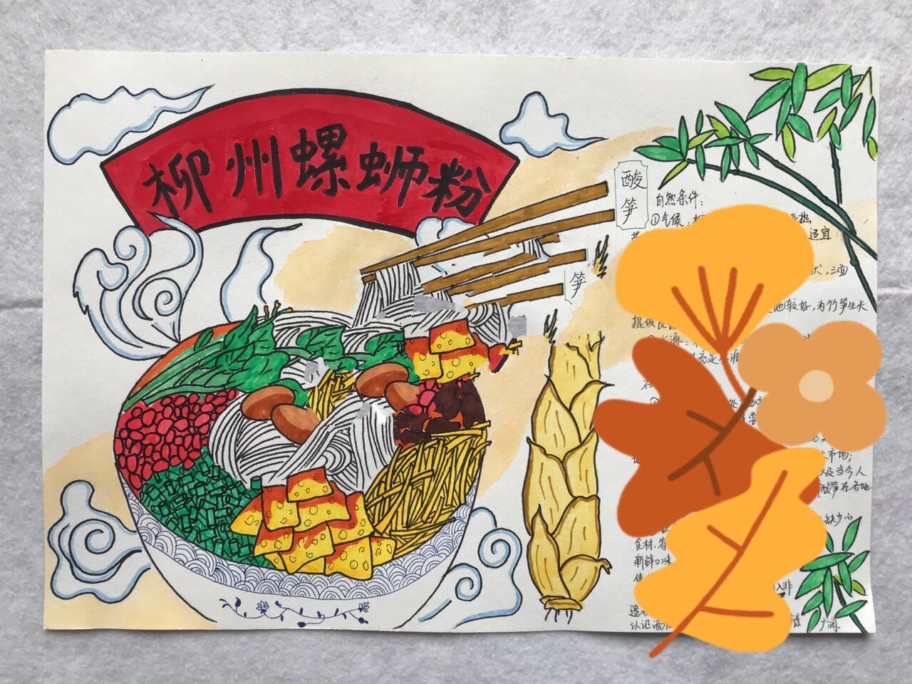 【柳州螺狮粉】手抄报 客单