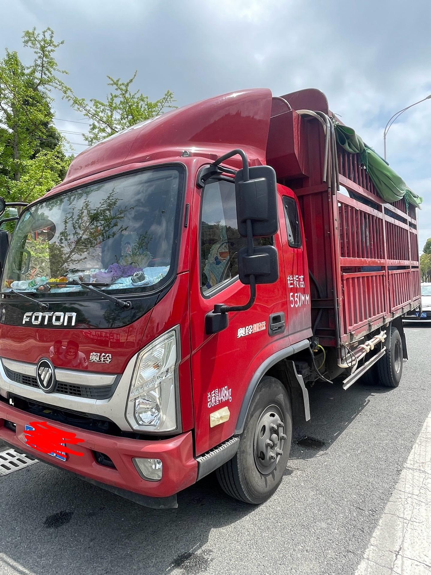 福田奥铃康明斯170马力80桥全车825玛吉斯轮胎8成新货箱长4米8宽