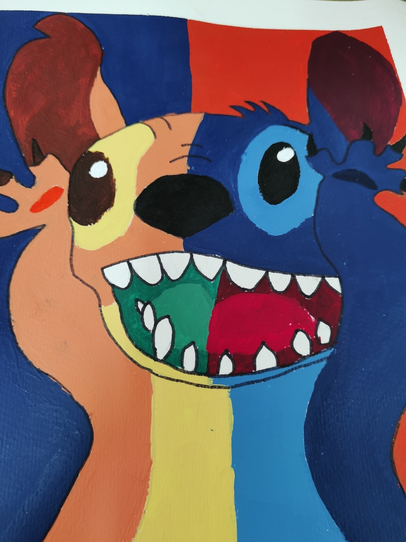 色彩构成 水粉画 冷暖色