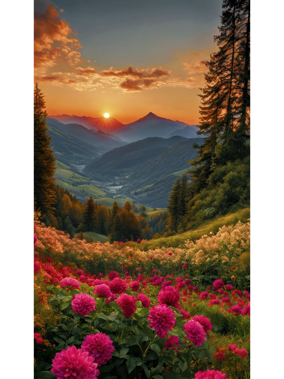 治愈系手机风景壁纸—夕阳下的野花 拿图请留痕,需要原图请私信,免费