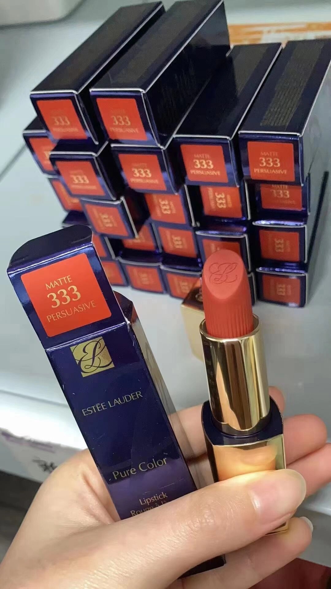 雅诗兰黛绒雾小金管333枫叶红