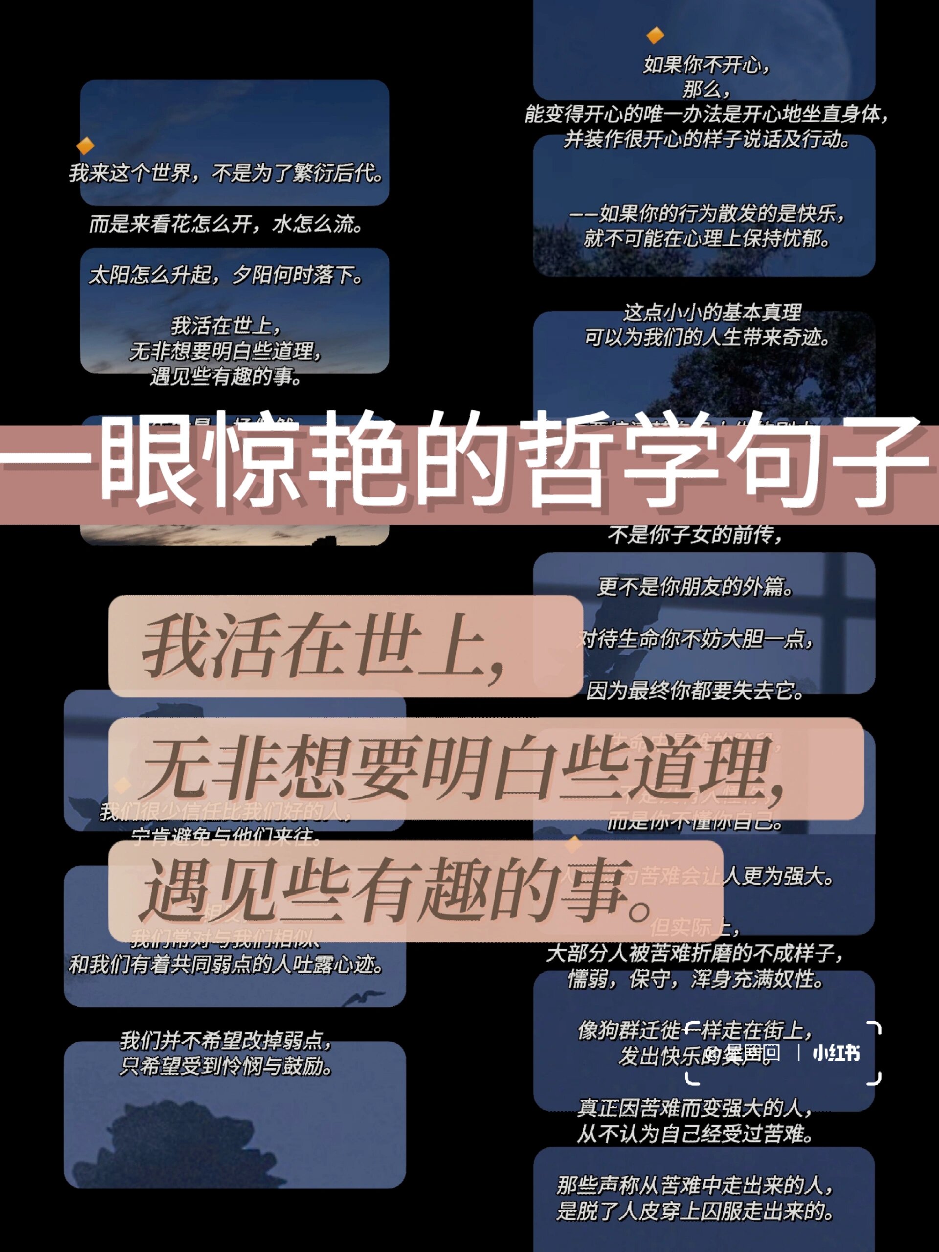 简短高深哲理句子图片