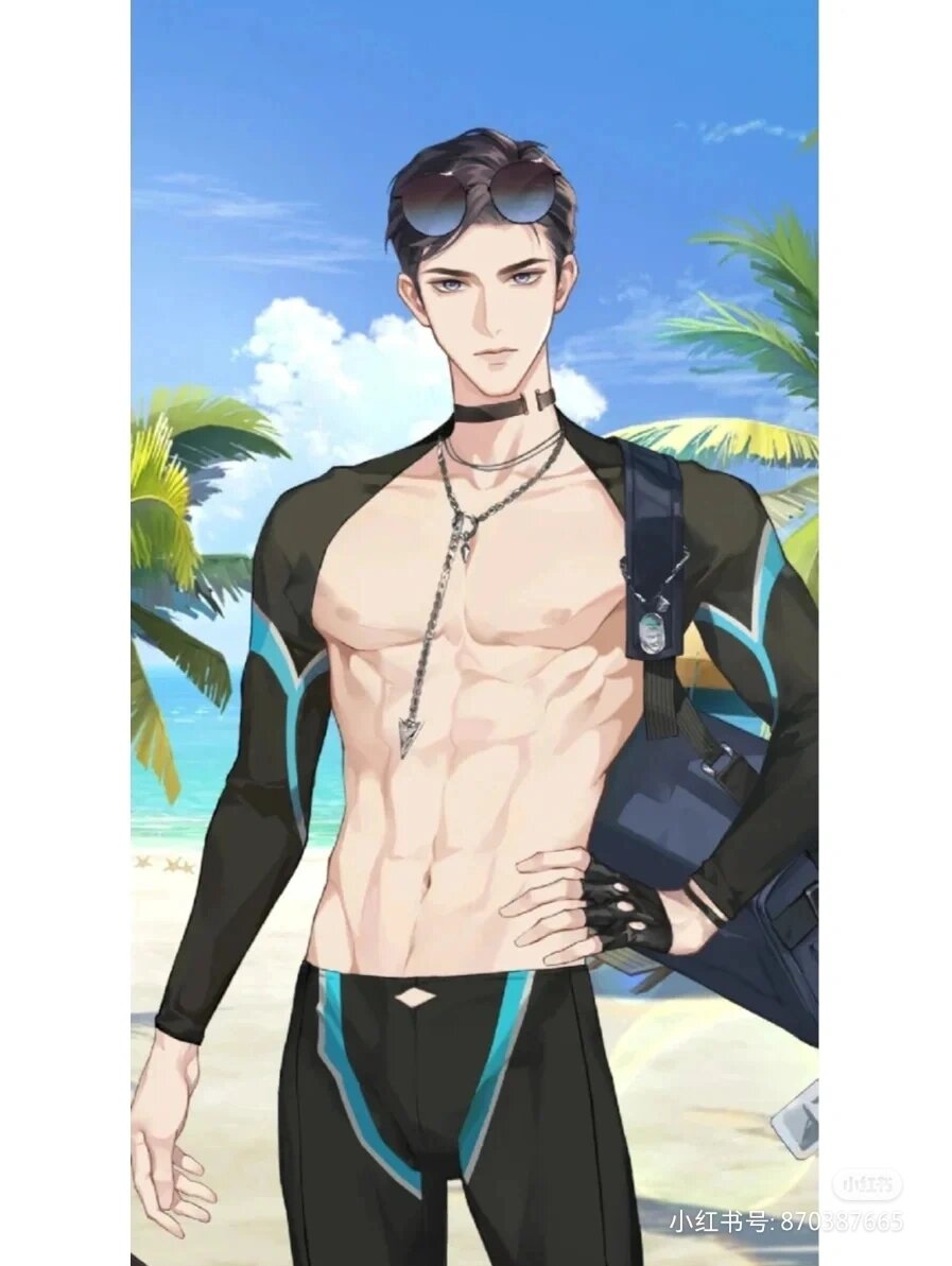 二次元腹肌男头像