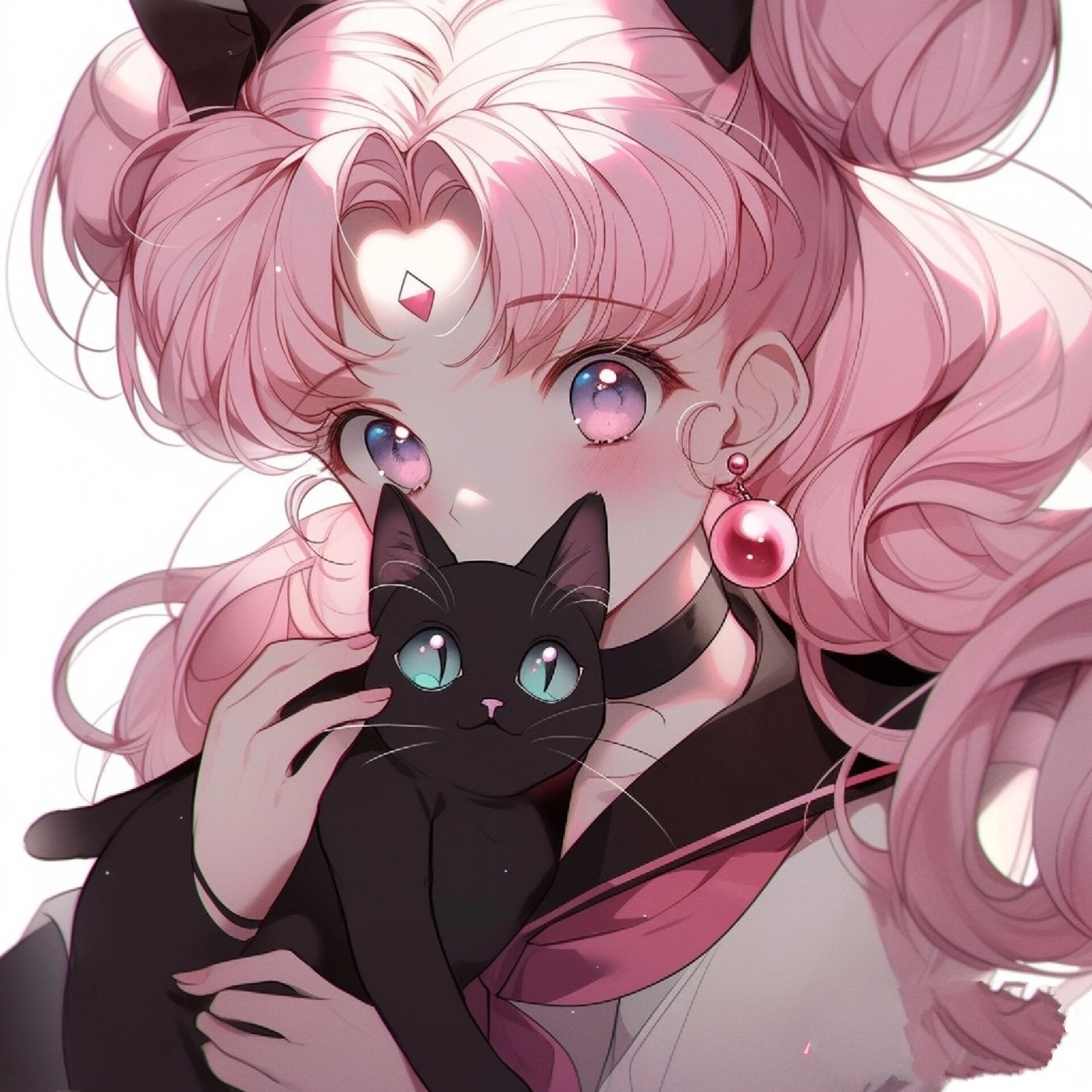 妲己头像框的绝配|粉色旧漫美少女战士头像   