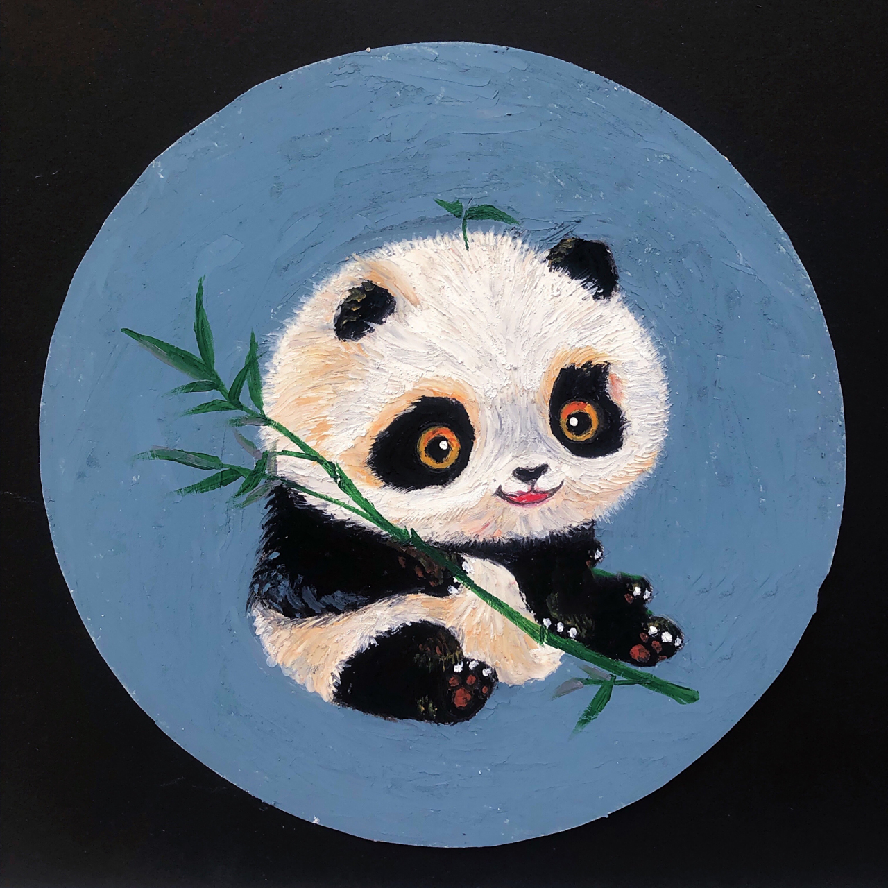 创意美术课件|爱吃竹子的大熊猫94 临摹  熊猫可以换成马克笔涂色