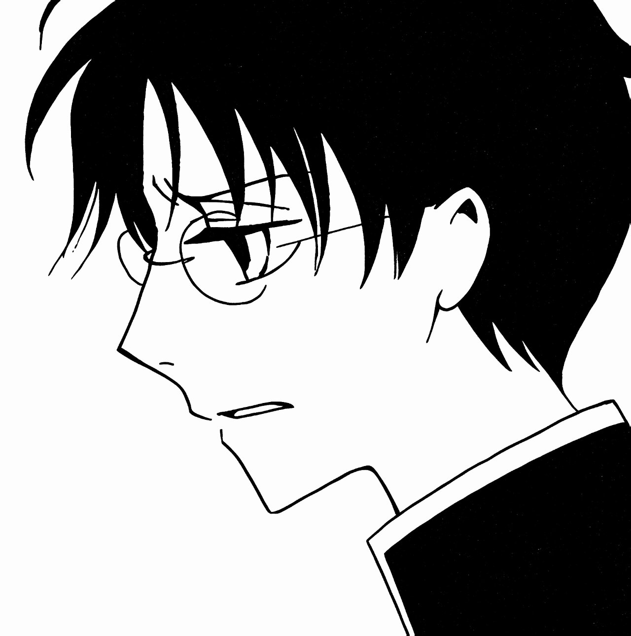 四月一日君寻 漫画头像截修|黑白|搞怪|男生|wechat|clamp 作品:xxx