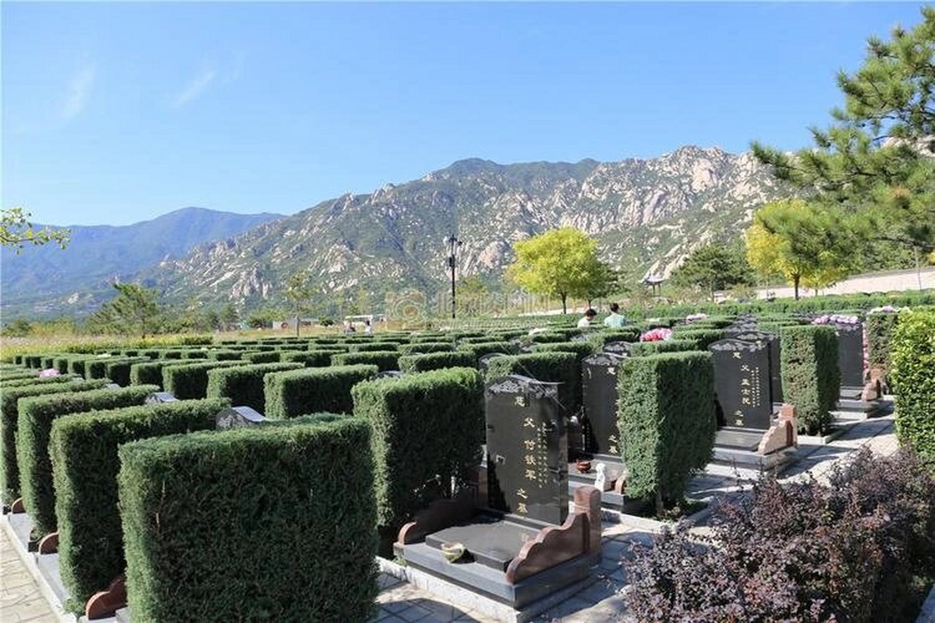 北京公墓 陵园 长安墓园西靠享有"京西小黄山"美称的凤凰岭,峰峦巍峨