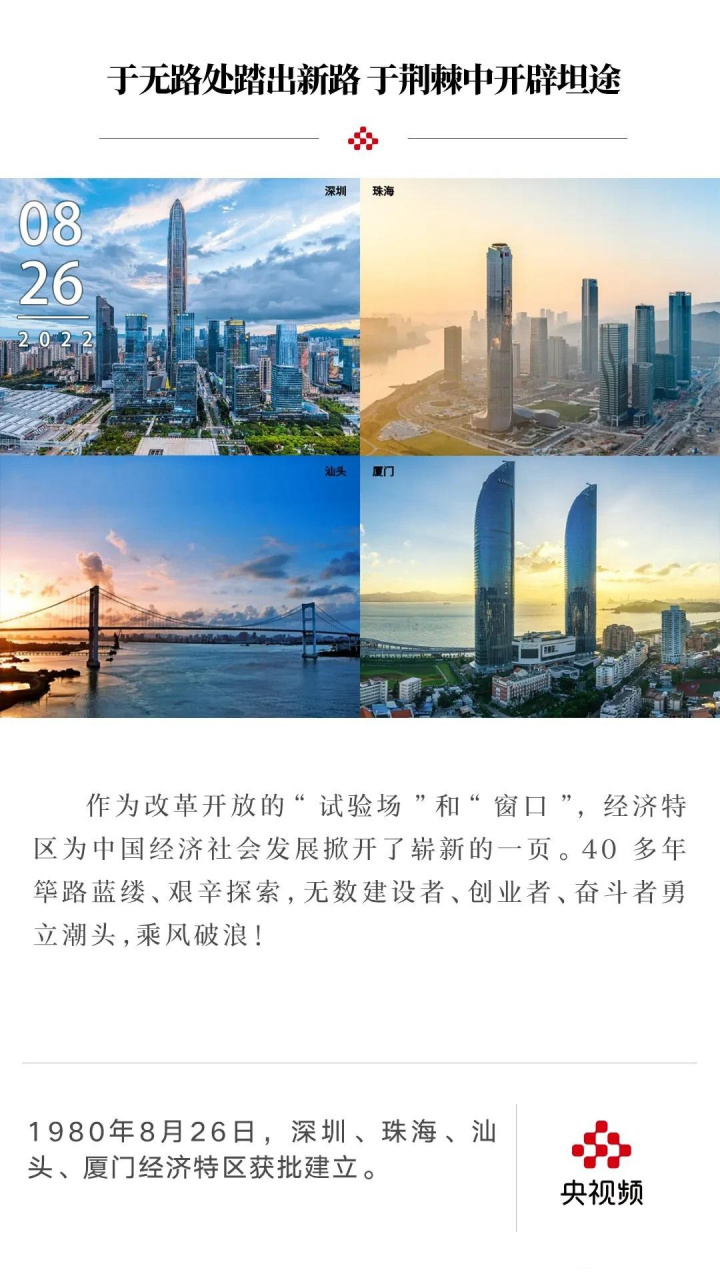 1980年成立的四个经济特区,这图片选的真好,深圳无疑是最霸气的一个