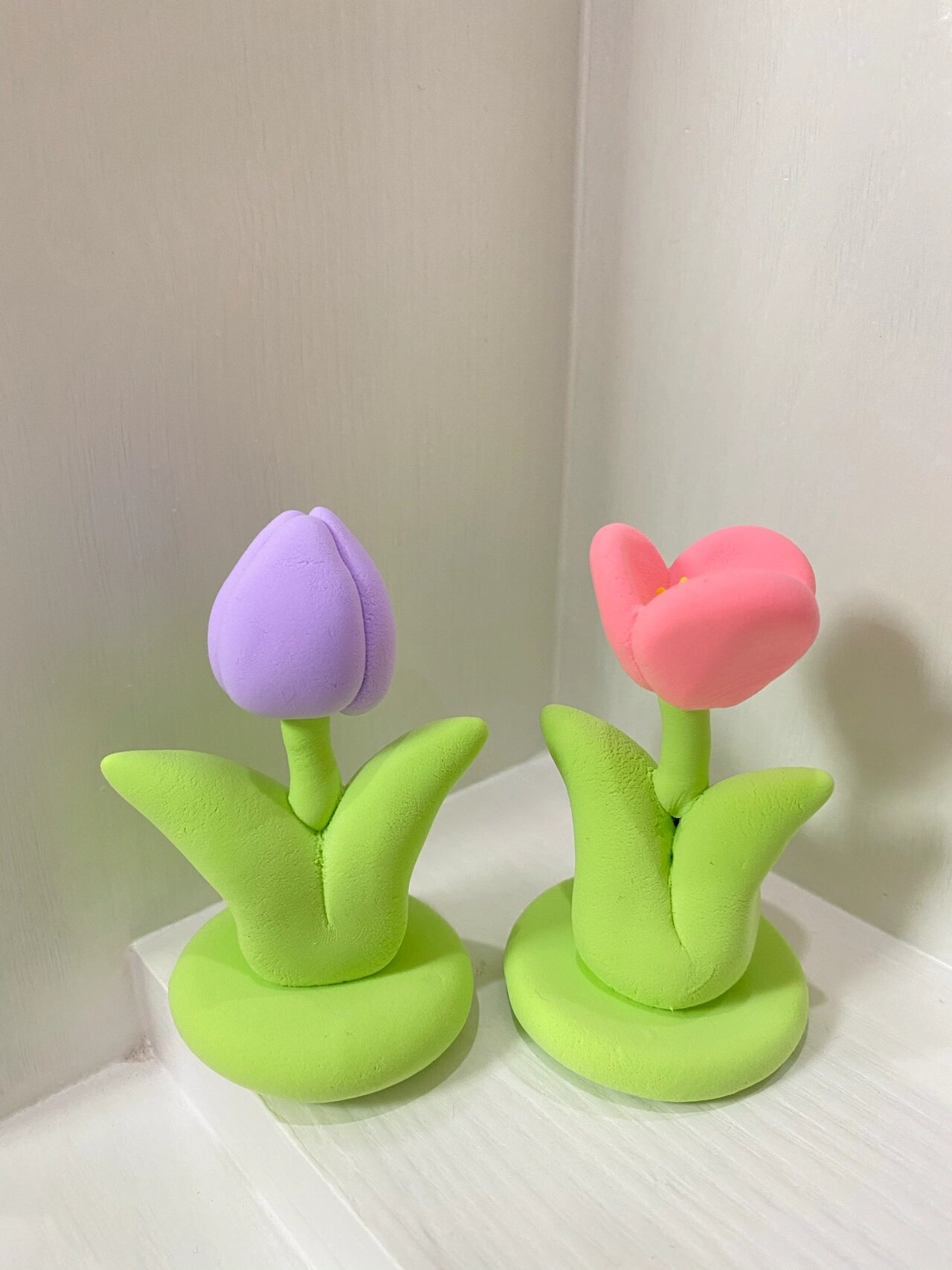 轻黏土作品97 好卡哇伊的小花花93 肉嘟嘟的,这也太可爱了叭95