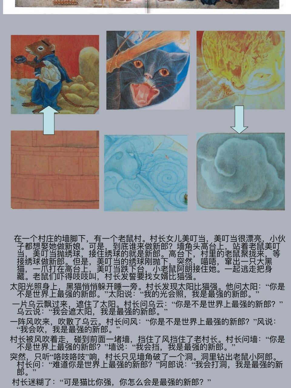 幼儿绘本《老鼠娶新娘》 故事梗概:在一个村庄的墙脚下,有一个老鼠村.