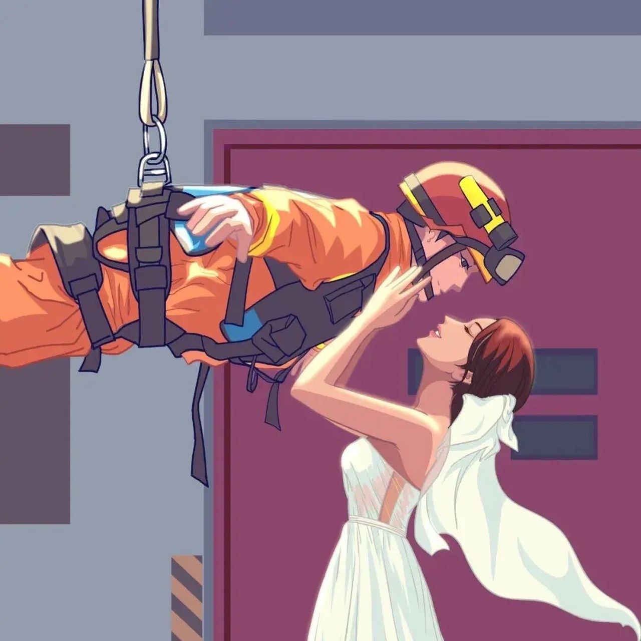 消防员卡通头像1.0 抢险救援服篇