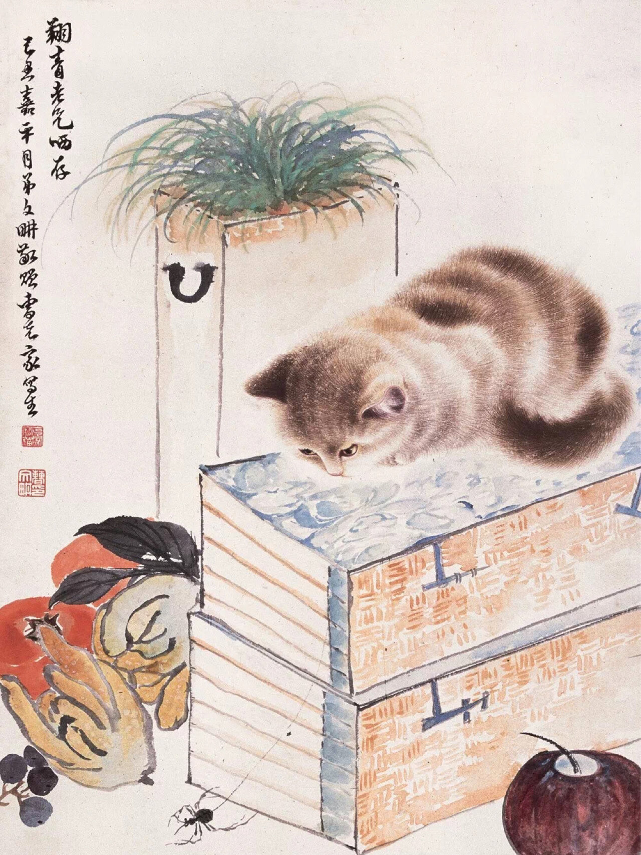 98国画——曹克家笔下的民国猫咪 .