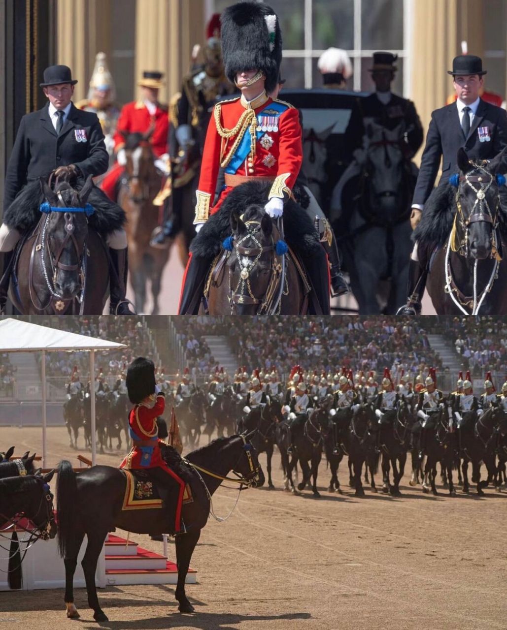 军装盛宴:威廉王子检阅皇家禁卫军现场 trooping the color,威尔士