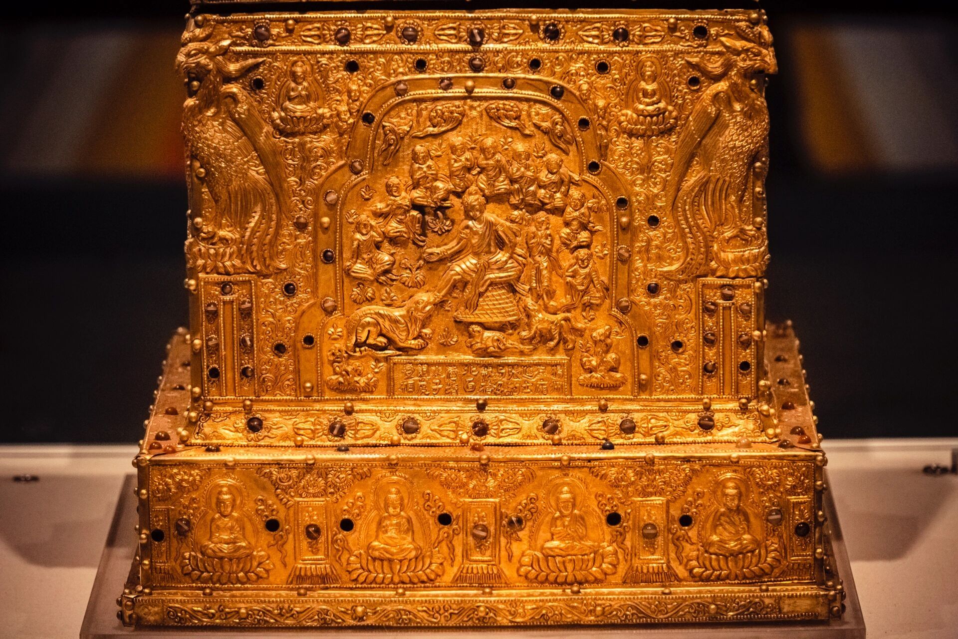 南京大报恩寺-七宝阿育王塔 鎏金七宝阿育王塔高1.