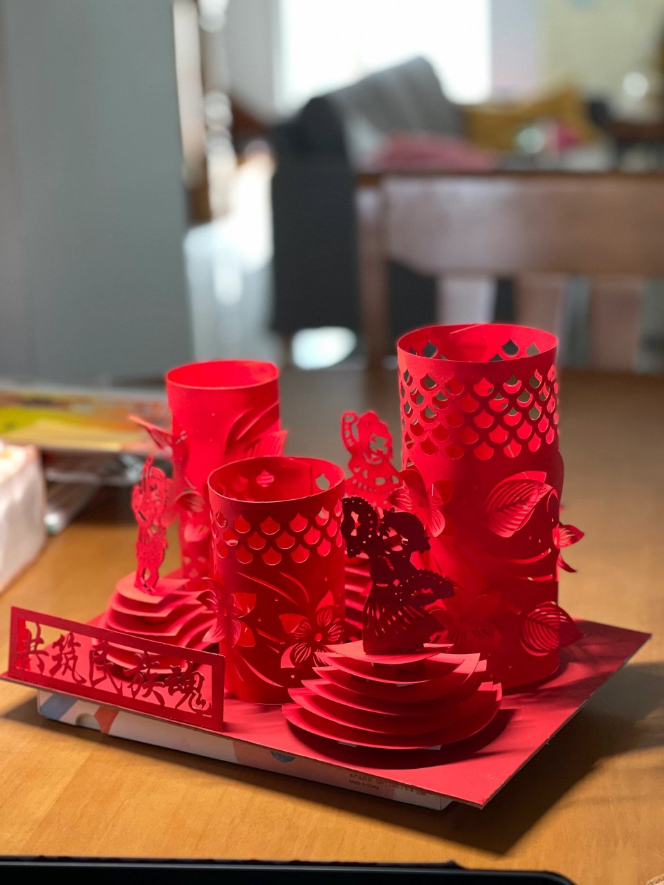 艺术节|刻纸剪纸|立体作品分享 #作业# #我的手工日常# #刻纸剪纸