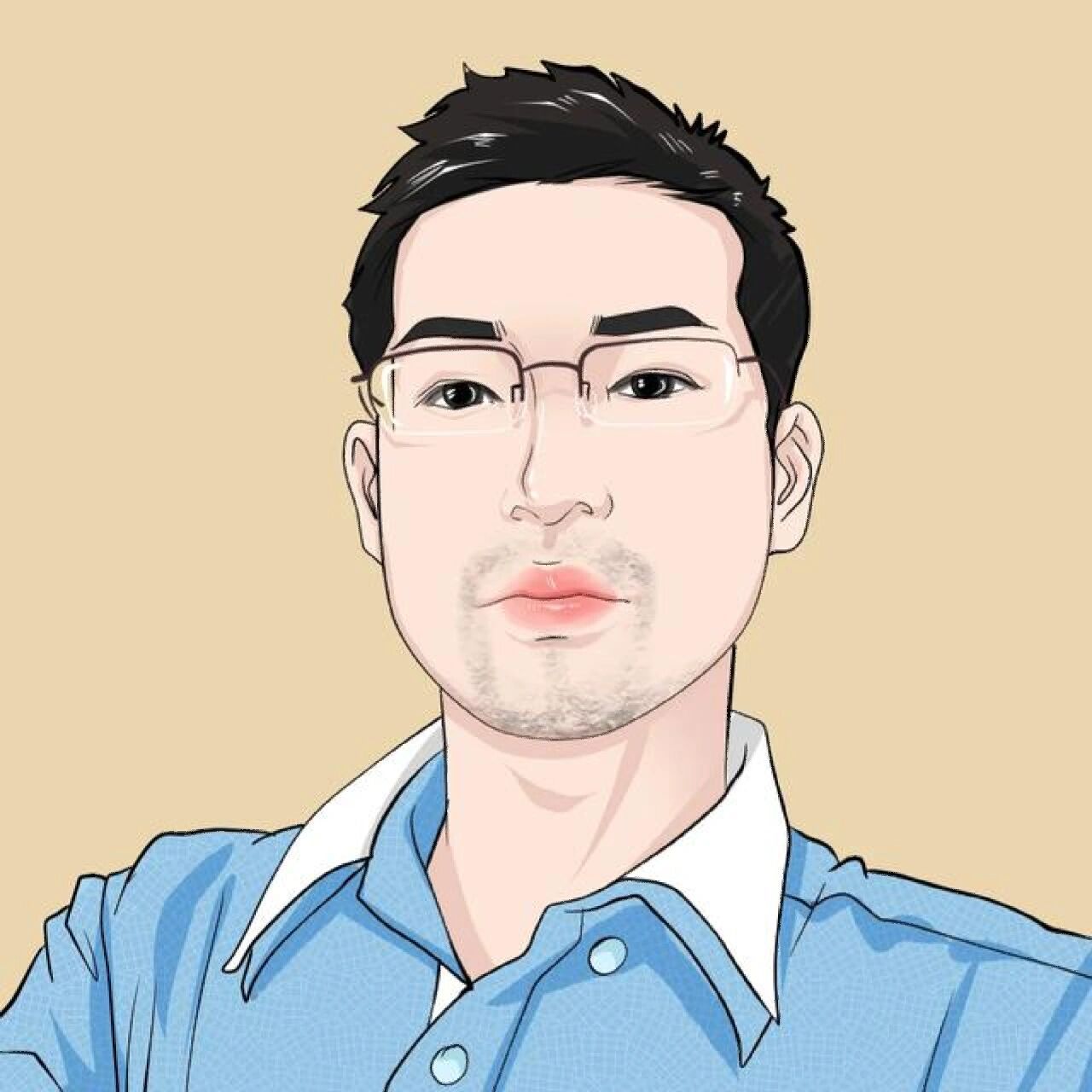 成熟男士专用 高端商务风动漫手绘头像,适合企业老板的头像,让人看