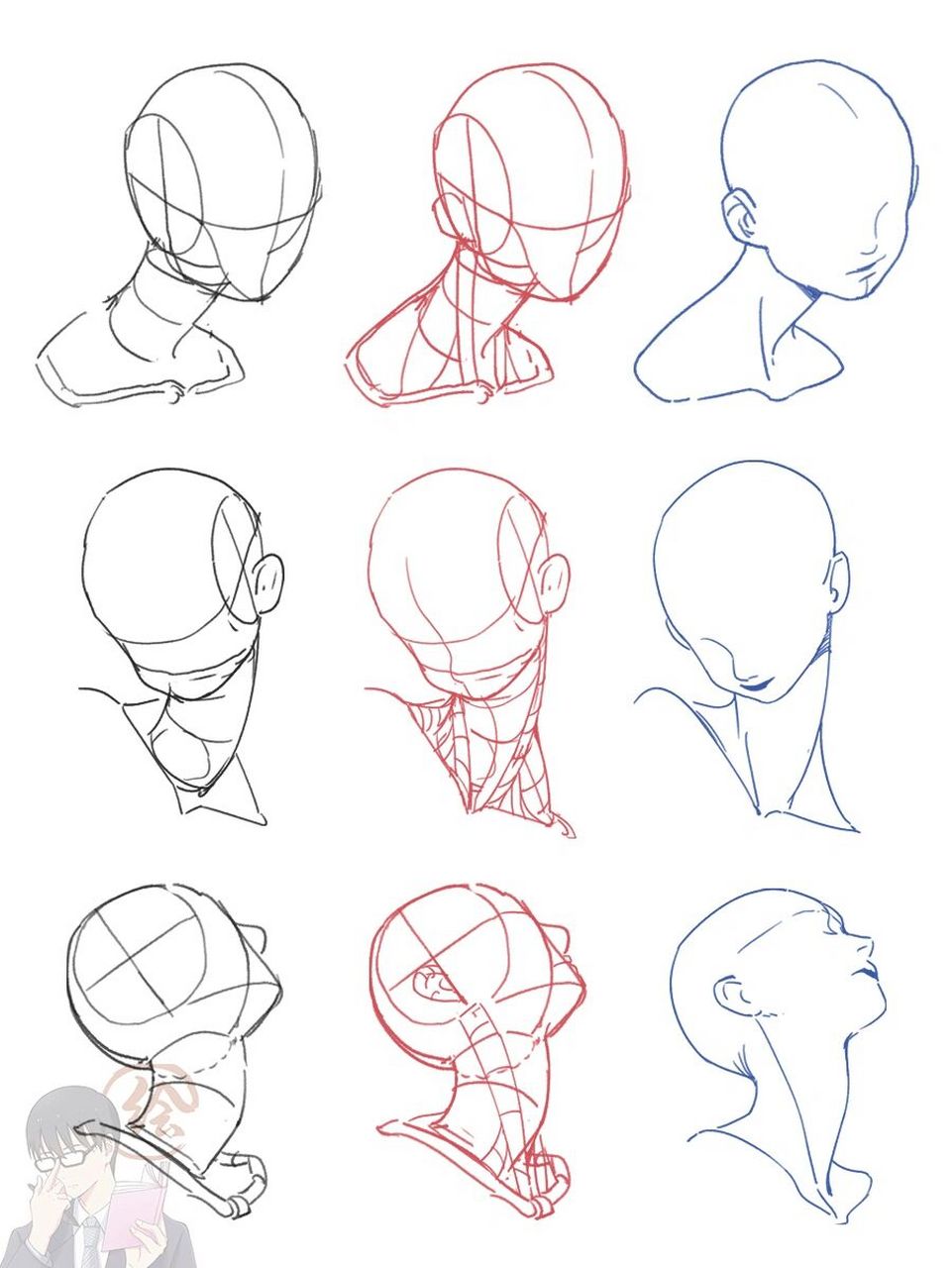 人体练习 | 动漫女生的脖子画法(22/100) 继上 之前《绘画05,06》脖子