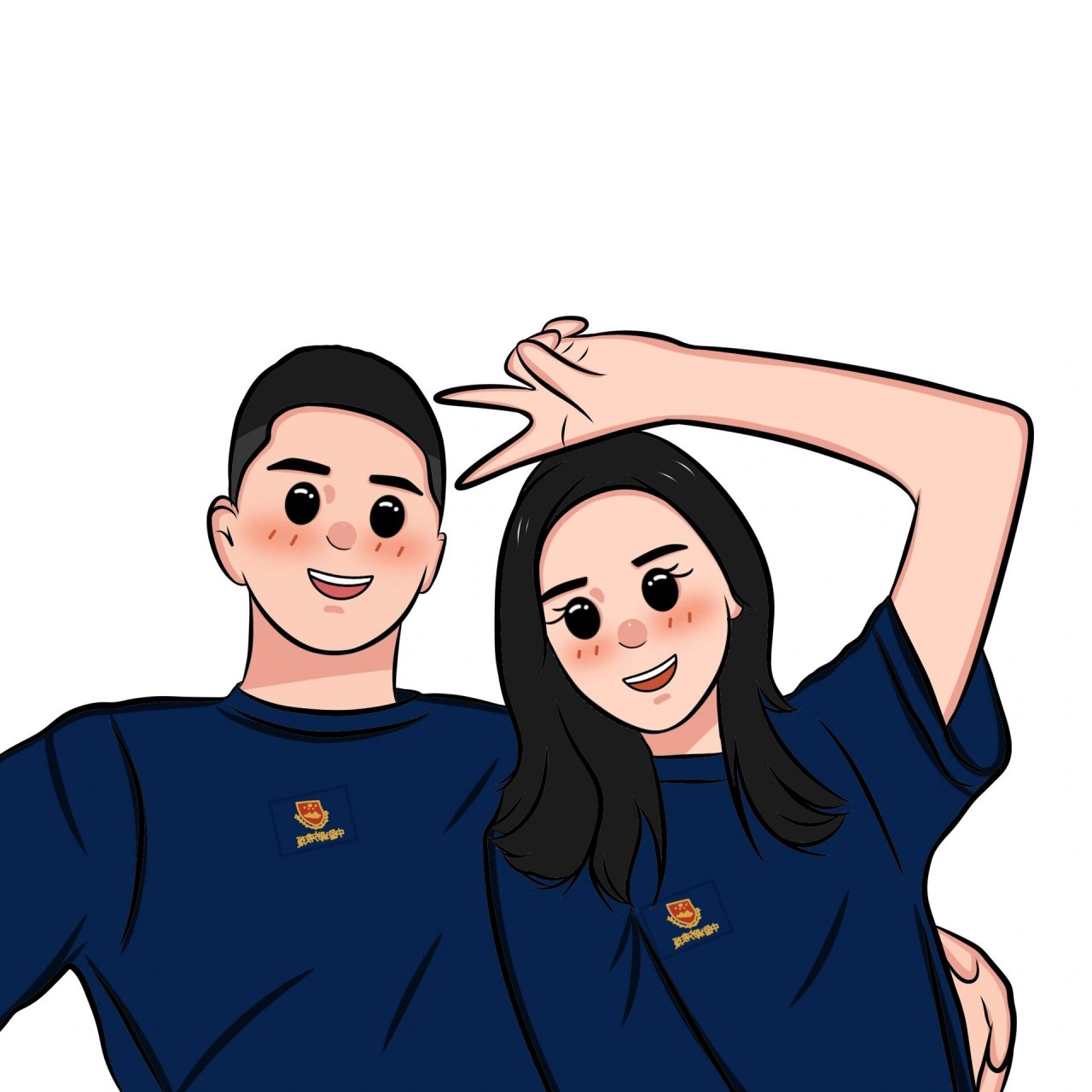 消防恋头像 看看大家的手绘军恋图