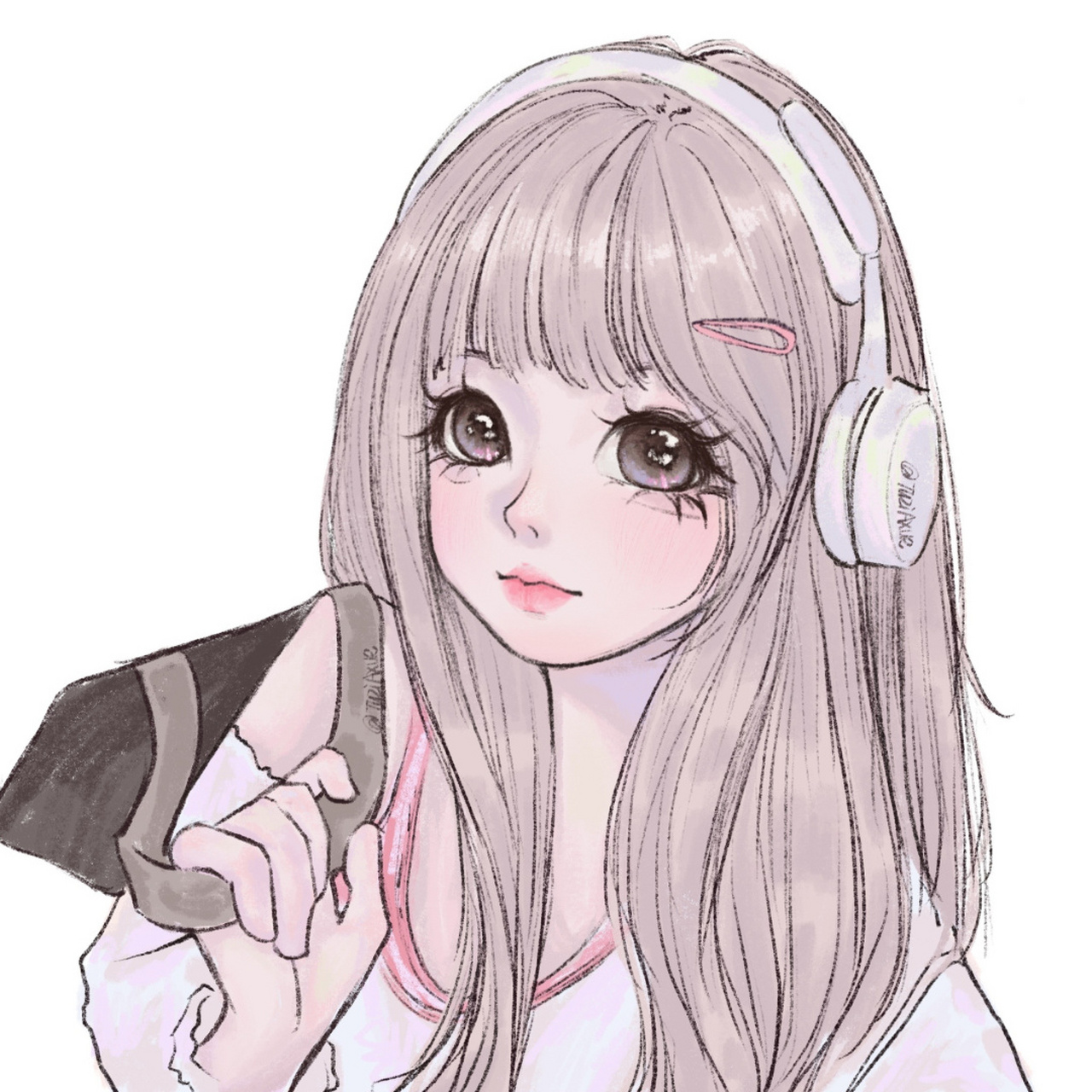 动漫女头像 学习画风打标签#漫兔风# 哦,今天发库存[并不简单] 93