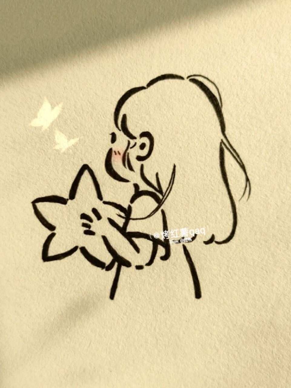 简笔画教程|追星星的女孩73 临摹#简笔画# #简笔画教程# #可爱简笔