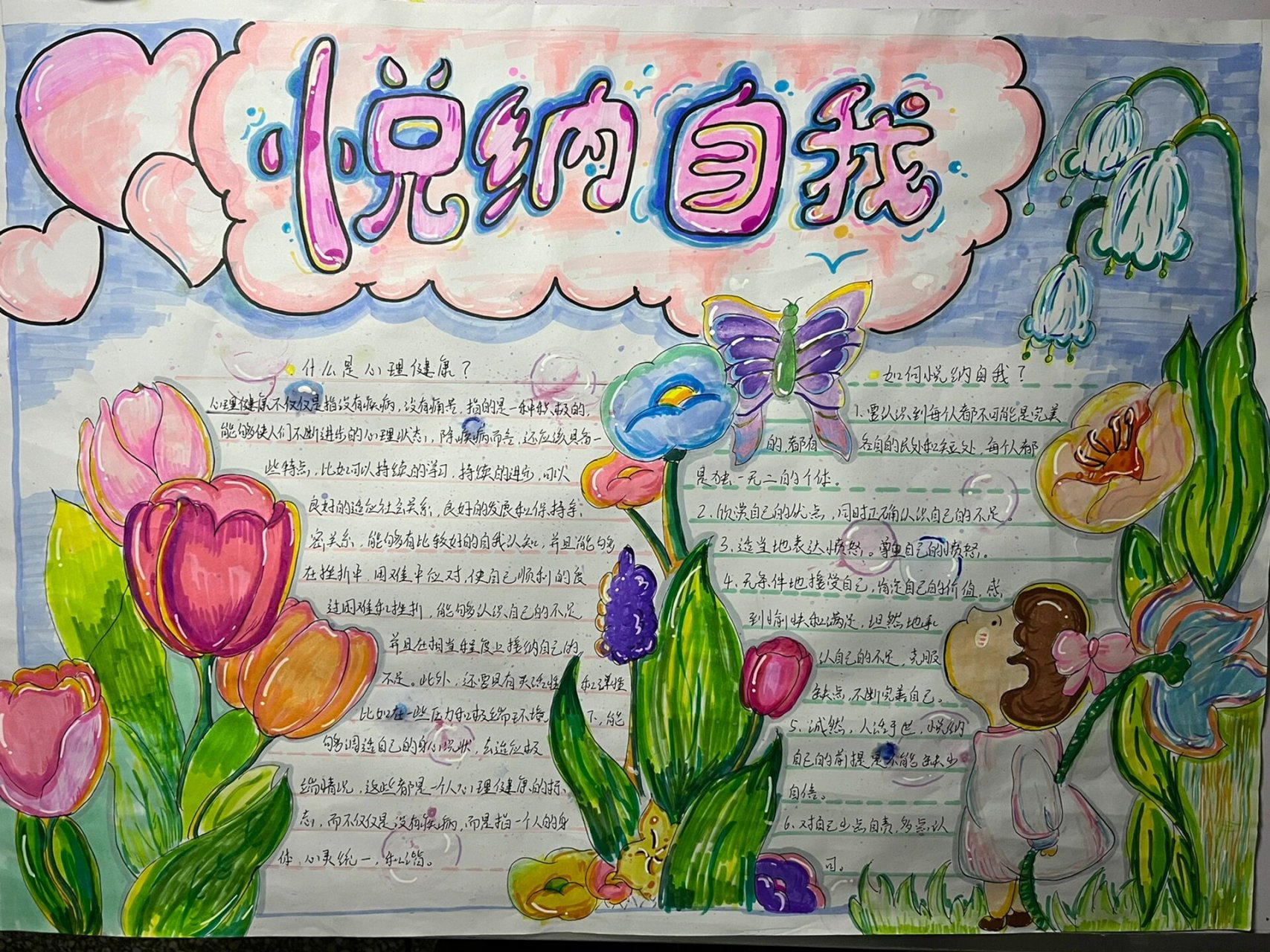 "悦纳自我"心理手抄报 非原创