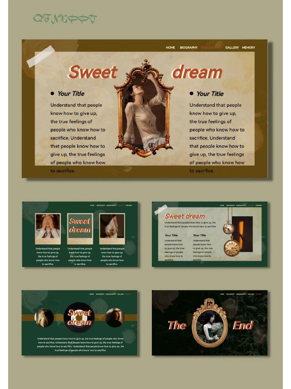 高级感欧美复古文艺风ppt模板【516】 共20页,图文可编辑 #ppt# #ppt