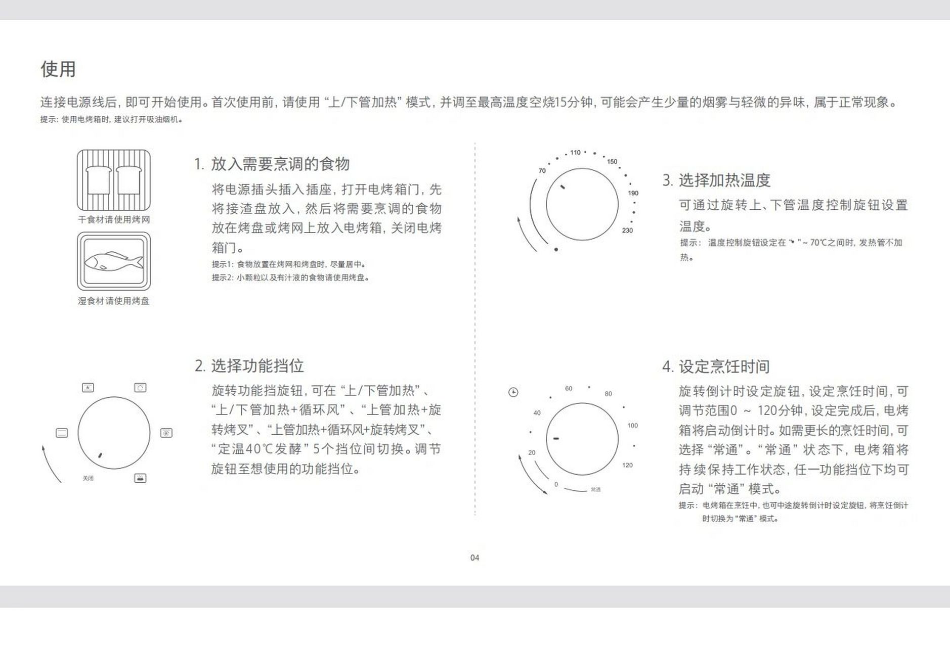 小米电烤箱说明书图片