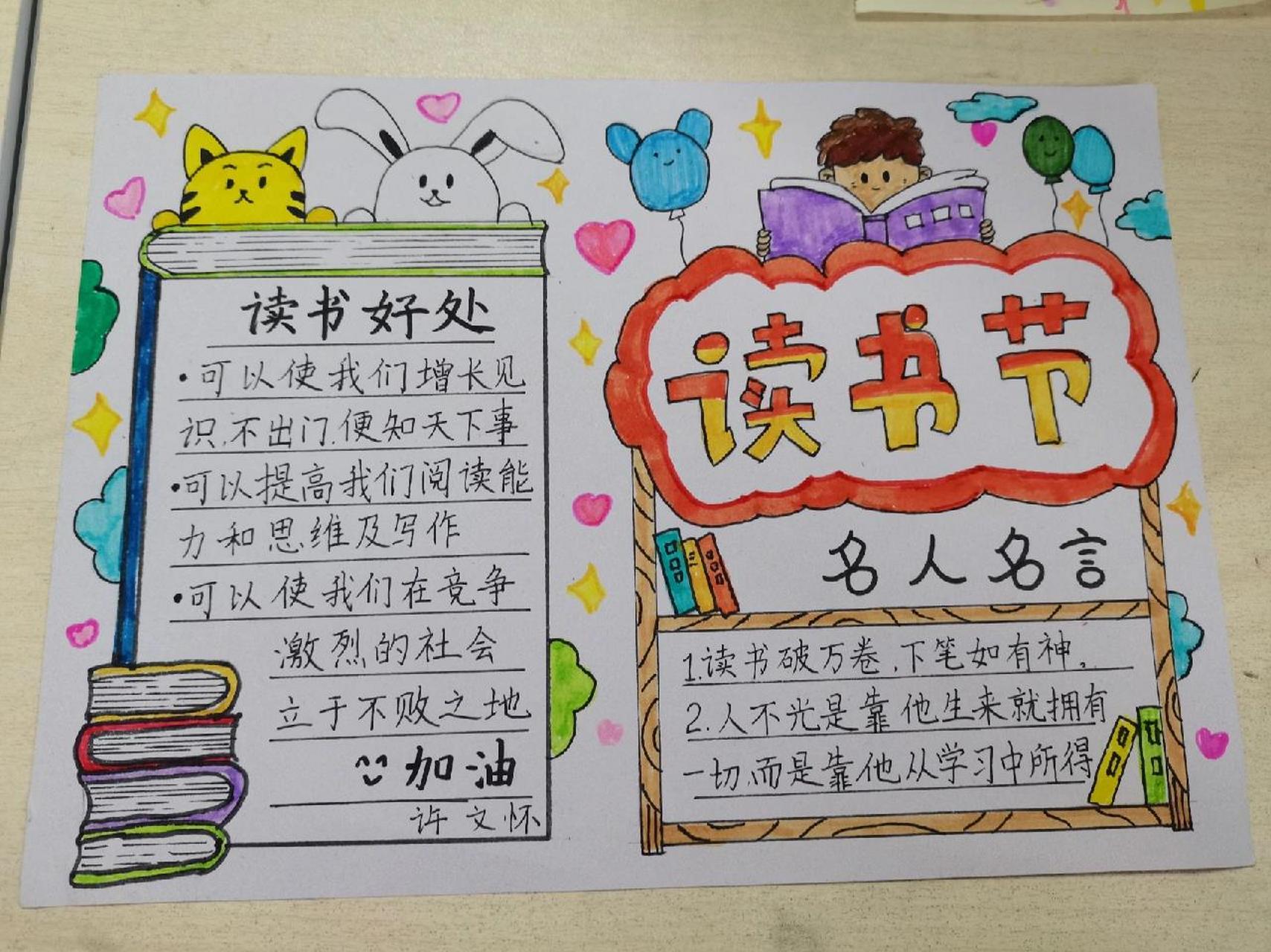 读书节手抄报二年级 读书节手抄报二年级