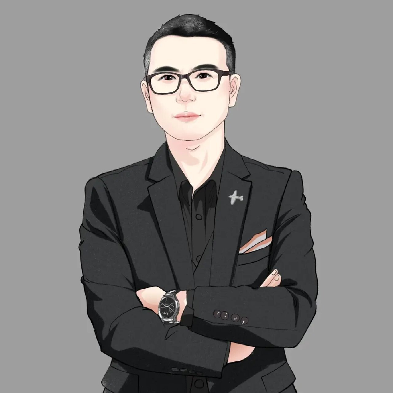 男生手绘漫画头像 可做 帅气又时尚的男生头像