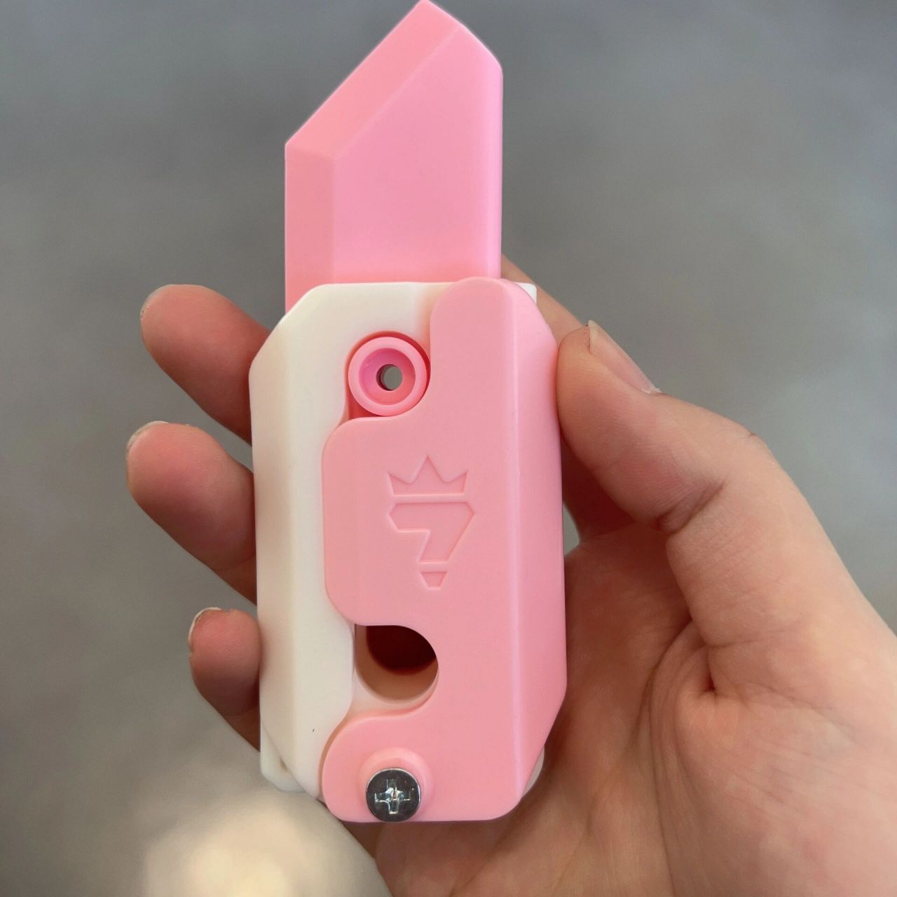 玩具网红小刀萝卜刀 3d打印重力直跳小萝卜刀萝卜刀解压推牌卡通解压