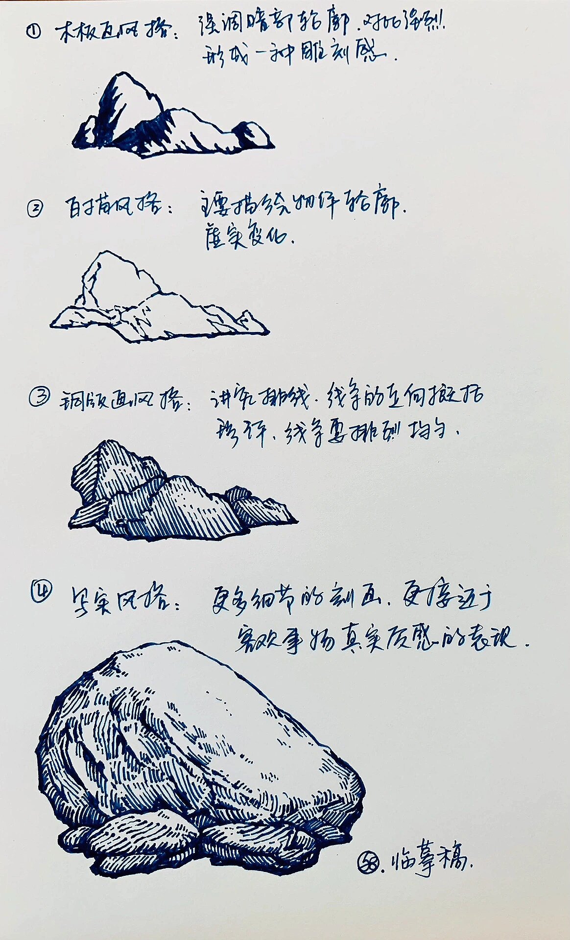 临摹老师钢笔画教学笔记